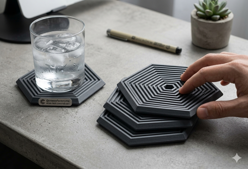 Hexagon Toy: Set de Portavasos Geométricos